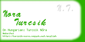 nora turcsik business card